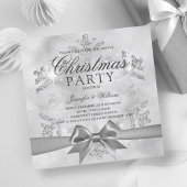 Silver Glitter & Ribbon | Vakantiedagen Kaart