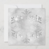 Silver Glitter & Ribbon | Vakantiedagen Kaart (Achterkant)