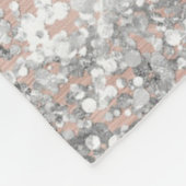 Silver Glitter Roos Gold Foil Fancy Monogram Fleece Deken (Hoek)