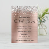 Silver Glitter Roos Gold Foil Vrijgezellenfeest Kaart (Staand voorkant)