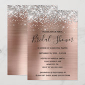 Silver Glitter Roos Gold Foil Vrijgezellenfeest Kaart (Voorkant / Achterkant)