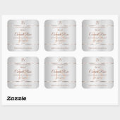 Silver Glitter Roos Gold Product Labels Initialen (Vel)
