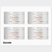 Silver Glitter Roos Gold Product Labels Initialen (Vel)