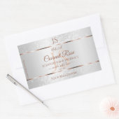 Silver Glitter Roos Gold Product Labels Initialen (Envelop)