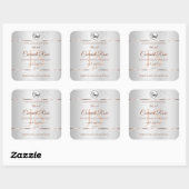 Silver Glitter Roos Gold Product Labels met Logo (Vel)