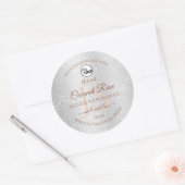 Silver Glitter Roos Gold Product Labels met Logo (Envelop)