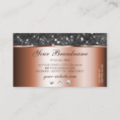 Silver Glitter Roos Gouden Sparkle Diamonds Glitte Visitekaartje (Achterkant)