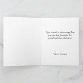 Silver Glitter Roos Red Folie Big Happy Birthday Kaart (Binnen)