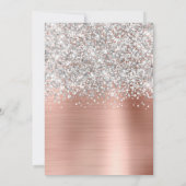 Silver Glitter Rose Gold Glam 40 and Fabulous Kaart (Achterkant)