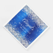Silver Glitter Royal Blue Folie 40 & Fantastisch Servet (Hoek)