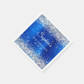 Silver Glitter Royal Blue Folie 50 & Fantastisch Servet (Hoek)