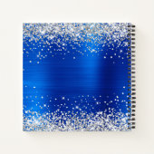 Silver Glitter Royal Blue Folie 50e verjaardag Gas Notitieboek (Achterkant)