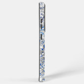 Silver Glitter Royal Blue Folie Girly Signature Samsung Galaxy Hoesje (Rechterkant)