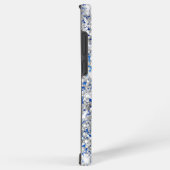 Silver Glitter Royal Blue Girly Signature Samsung Galaxy Hoesje (Rechterkant)