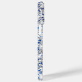 Silver Glitter Royal Blue Glam Girly Signature Case-Mate iPhone Case (Achterkant / Rechts)