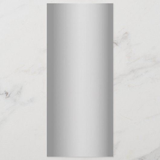 Silver Glitter Royal Blue Wedding Menu (Achterkant)