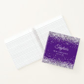 Silver Glitter Royal Paarse 40 & Fantastische Gast Notitieboek (Binnen)