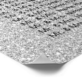 Silver Glitter, Royal Wedding Seating Chart Poster (Hoek)