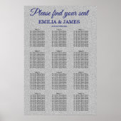 Silver Glitter, Royal Wedding Seating Chart Poster (Voorkant)