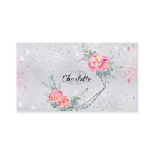 Silver glitter roze florals make-up hair schoonhei