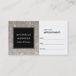 Silver Glitter Salon Afspraakkaart Afsprakenkaartje