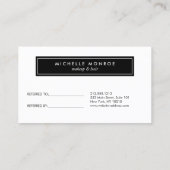 Silver Glitter Salon Verwijzing Kaart (Achterkant)