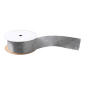 Silver Glitter Satijnen Lint (Spoel)