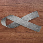 Silver Glitter Satijnen Lint