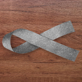 Silver Glitter Satijnen Lint