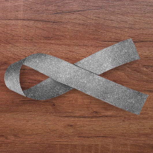 Silver Glitter Satijnen Lint