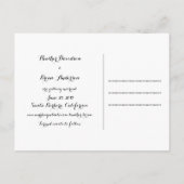Silver Glitter Save the Date Briefkaart 2 (Achterkant)