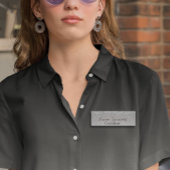 Silver Glitter-schijven - Aangepaste consultant vo Naamplaatje