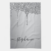 Silver Glitter-schijven met handmatige aangepaste Theedoek (Verticaal)