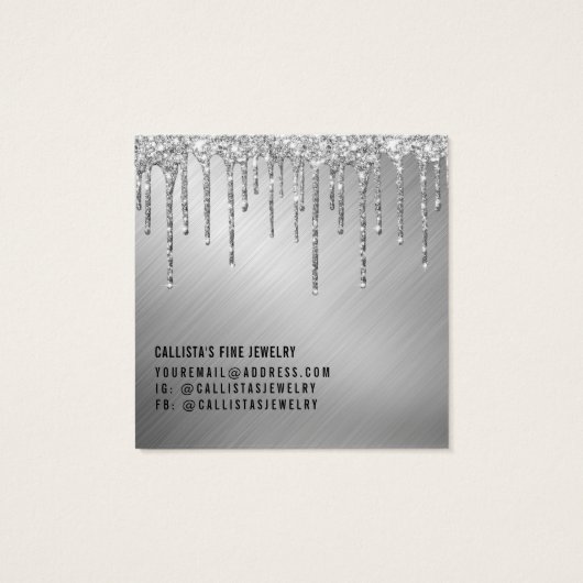 Silver Glitter-schijven voor Kaart (Achterkant)