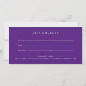 Silver Glitter Script Business Gift Voucher (Achterkant)