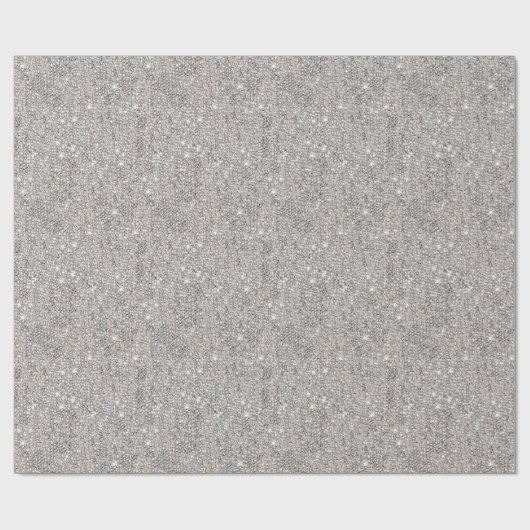 Silver Glitter Sequin Decorting Kerstmis Cadeaupapier (Vlak)