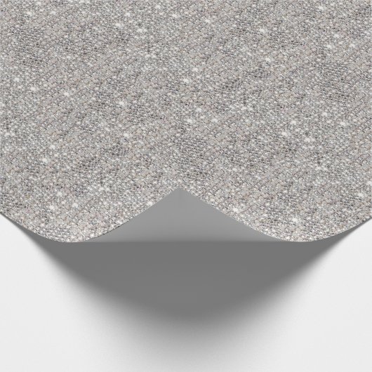 Silver Glitter Sequin Decorting Kerstmis Cadeaupapier (Hoek)