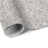 Silver Glitter Sequin Decorting Kerstmis Cadeaupapier (Rol Hoek)
