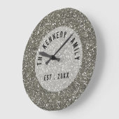 Silver Glitter-serie Grote Klok (Hoek)