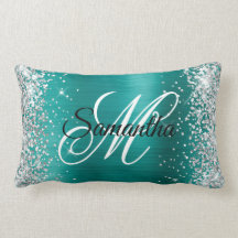 Silver Glitter Shiny Aqua Blauwgroen Folie Fancy M