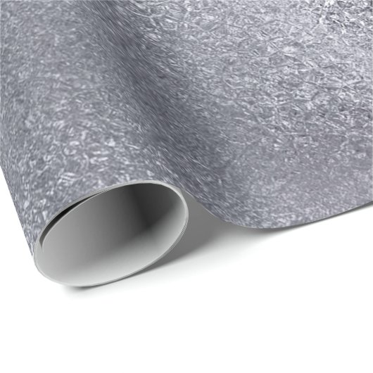 Silver Glitter Shiny Glass Ice Vip Cadeaupapier (Rol Hoek)