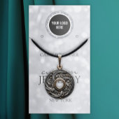 Silver Glitter Sieraden Oorbel of Ketting Display Visitekaartje