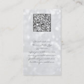 Silver Glitter Sieraden Oorbel of Ketting Display Visitekaartje (Achterkant)