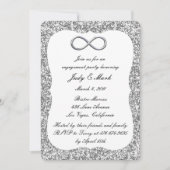 Silver Glitter Silver Infinity Engagement Kaart (Voorkant)