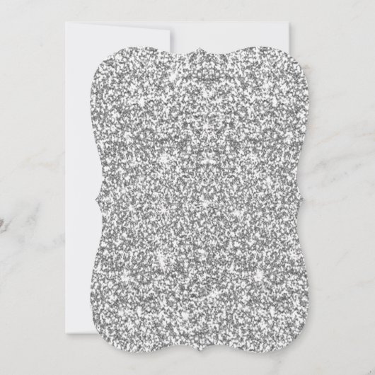 Silver Glitter Silver Infinity Reception Kaart (Achterkant)
