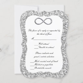 Silver Glitter Silver Infinity Response Kaart