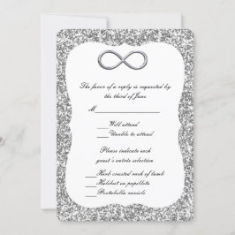 Silver Glitter Silver Infinity Response Kaart