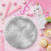 Silver Glitter Sneeuwvlokken Papieren Bordje (Feest)