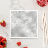 Silver Glitter Sneeuwvlokken Servet (Insitu)