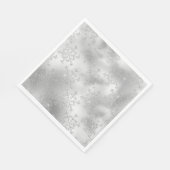 Silver Glitter Sneeuwvlokken Servet (Hoek)